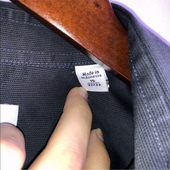 Men's Calvin Klein Non Iron Slim Fit Grey Button Down Shirt - Picture 8 of 8